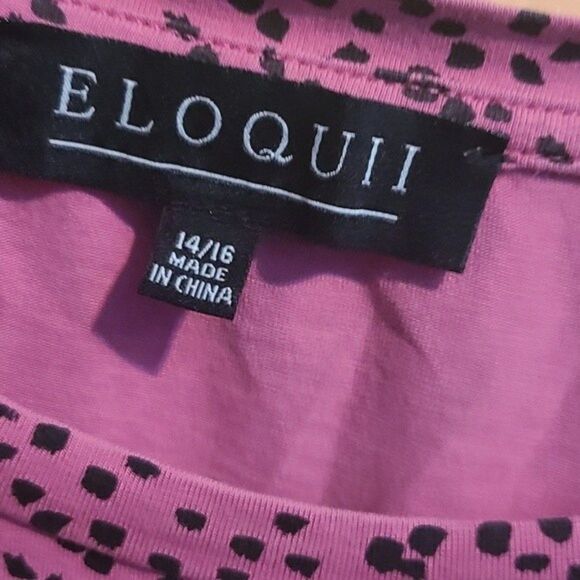 Eloquii Pink Polka Dot Ruffle Top - Picture 5 of 8
